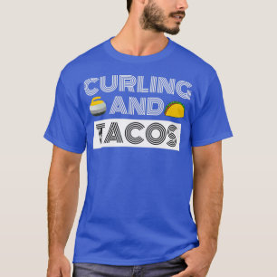 Camiseta CURLING E TACOS Engraçado Presente para Homens Vov