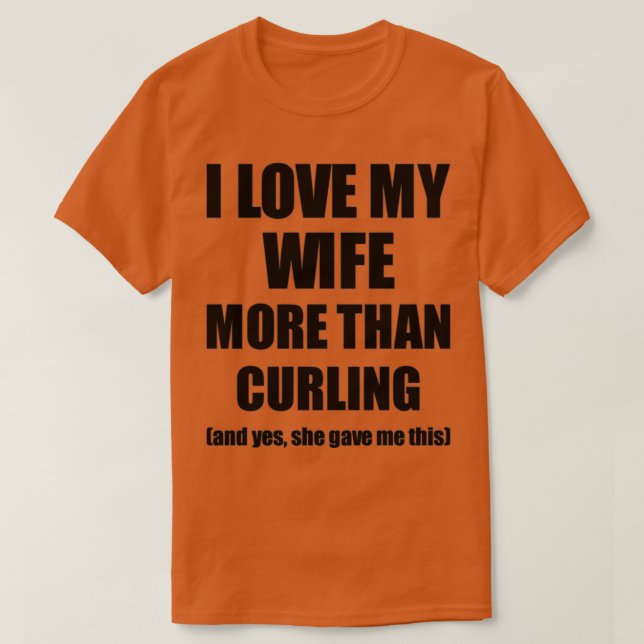 Camiseta Curling Husband Engraçada Ideia De Namorados Para  (Frente do Design)