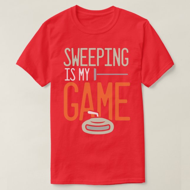Camiseta Curling Ice Winter Sports Sweeper (Frente do Design)