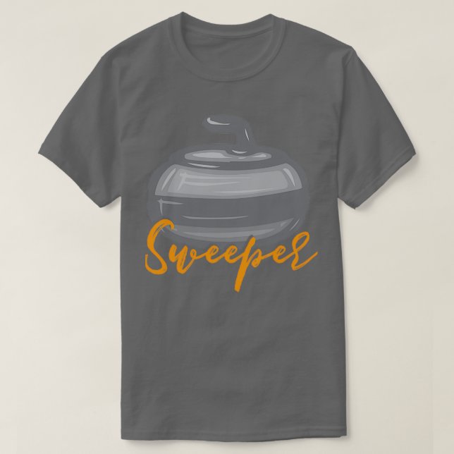 Camiseta Curling Ice Winter Sports Sweeper (Frente do Design)
