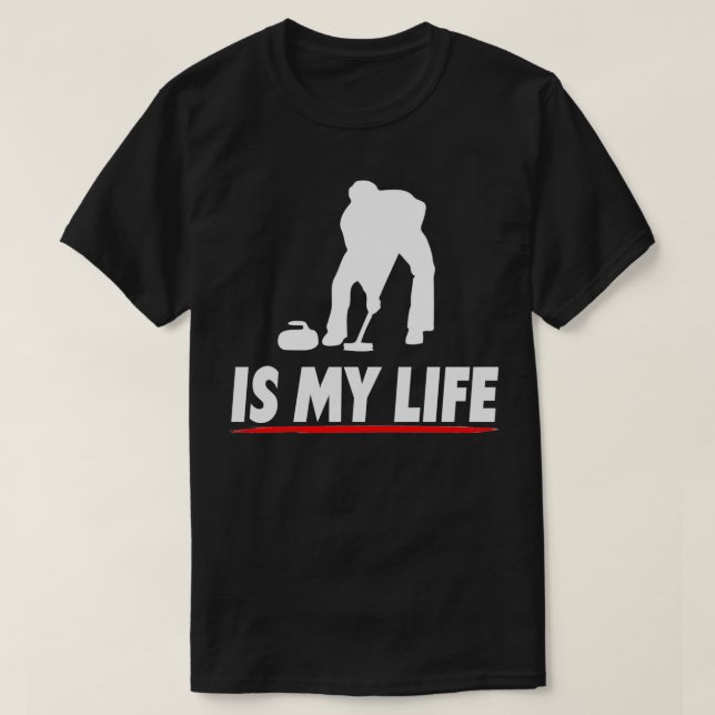 Camiseta Curling Is My Life (Frente do Design)