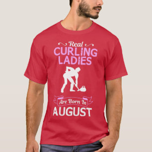 Camiseta Curling Ladie August Engraçado Design Para Present