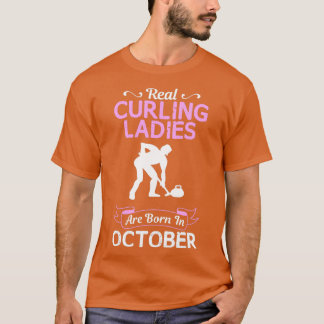 Camiseta Curling Ladie Outubro Engraçado Design Para Presen