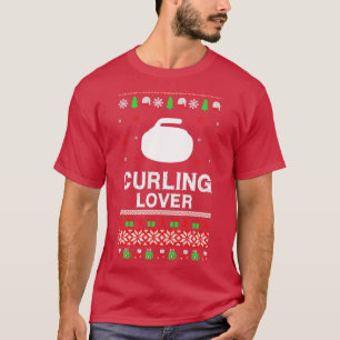 Camiseta Curling Lover Design Engraçado De Natal Para Prese