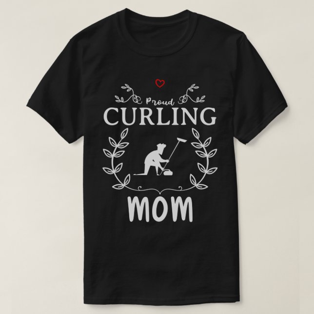 Camiseta Curling Mãe Engraçado Design Para Presente 1 (Frente do Design)