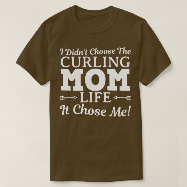 Camiseta Curling Mamãe Engraçado Design Para Presente (Frente do Design)