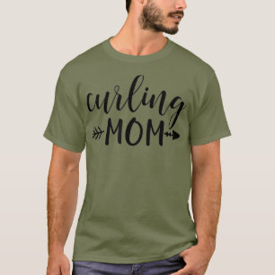 Camiseta Curling Mamãe Seta em Presente Preto