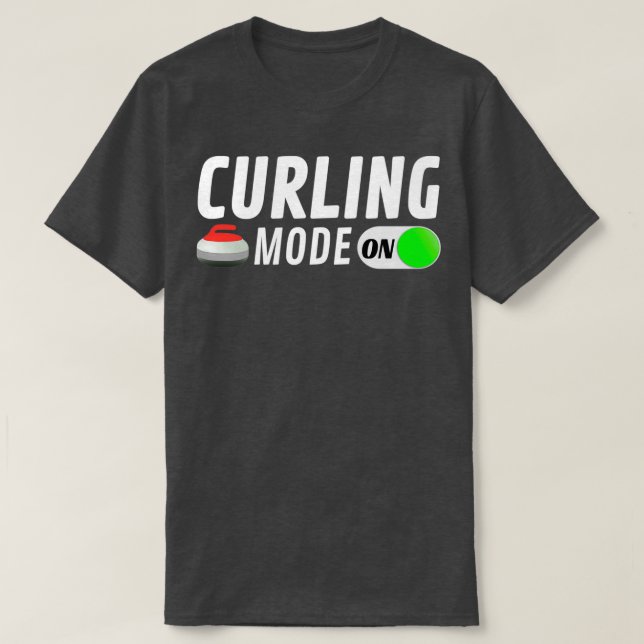 Camiseta Curling Mode ON 3 (Frente do Design)