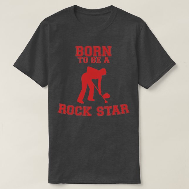 Camiseta Curling Proverbs Rock Star (Frente do Design)
