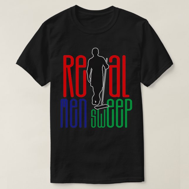 Camiseta Curling Real Men Varrer TShirt Classic (Frente do Design)
