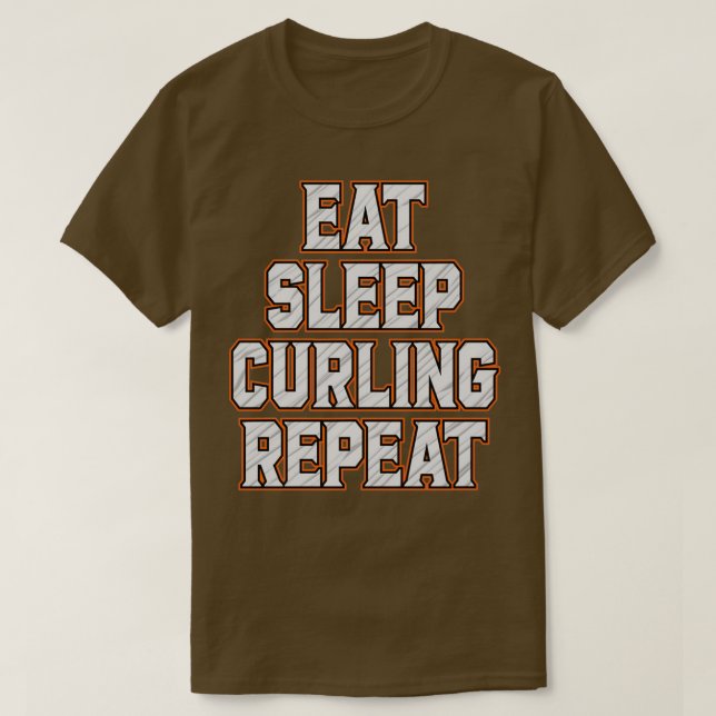 Camiseta Curling Repetir Sono Curva (Frente do Design)