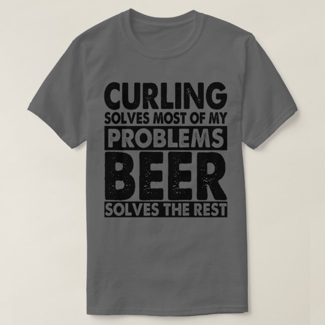 Camiseta Curling resolve a maioria dos meus problemas. (Frente do Design)