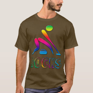 Camiseta Curling Rocks Rainbow Curler Gift