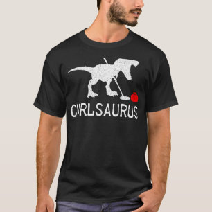 Camiseta Curling Stone Curler Player Ice Winter Sports Dino