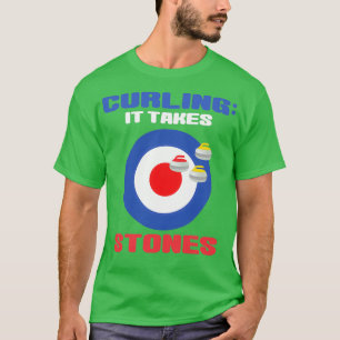 Camiseta Curling tira pedras Curvando jogo