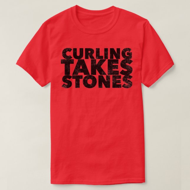 Camiseta Curling Torna Pedra Engraçado Esporte Citação Humo (Frente do Design)