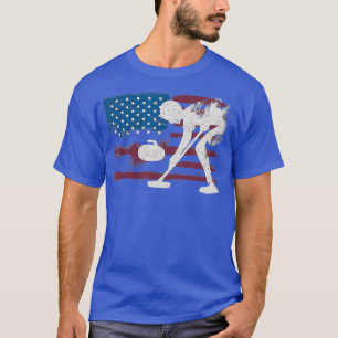 Camiseta Curling Vintage - Bandeira Americana Incomodada