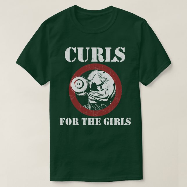 Camiseta Curls Para As Meninas Engraçadas Hábito De Constru (Frente do Design)
