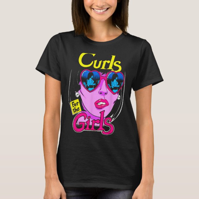 Camiseta Curls Para Raparigas Ajustado De Construção De Car (Frente)