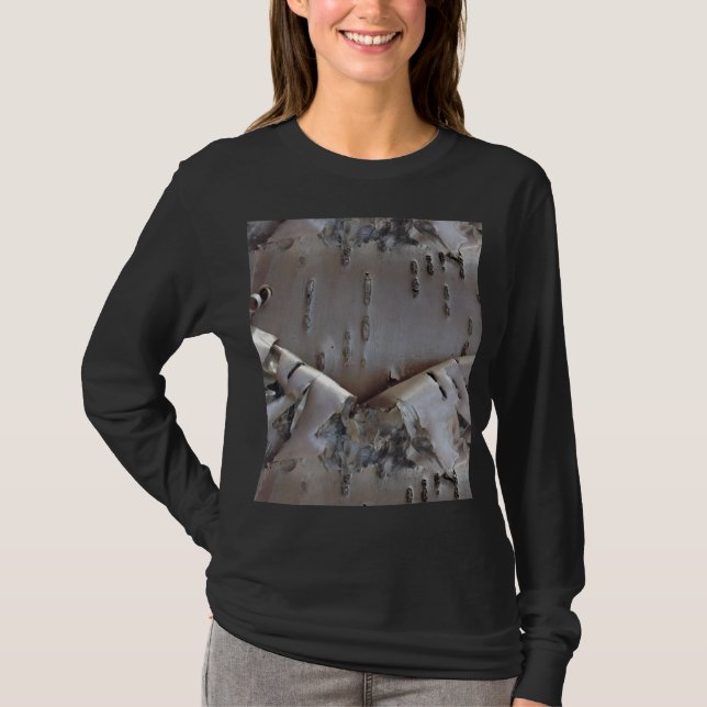 Camiseta Curly Birch Bark Tree Rustic (Frente)