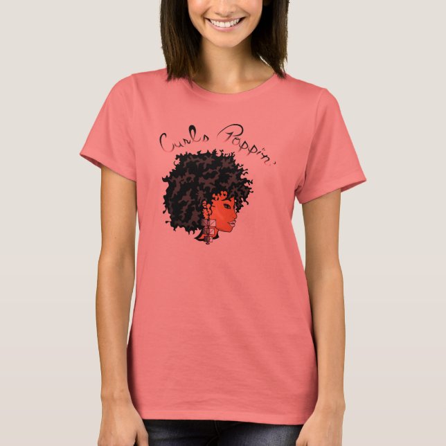 Camiseta CURLZ "LIZA CURLS POPPIN" T-Shirt (Frente)
