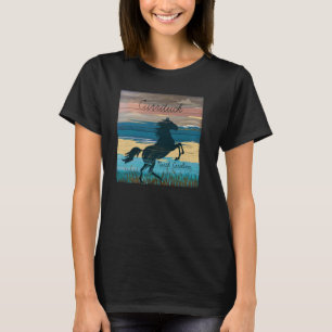 Camiseta Currituck NC Outer Bank Wils Horses Costa Náutica
