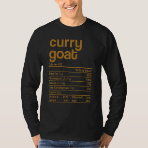 Camiseta Curry Goat Nutrition Fact Ação de Graças Natal