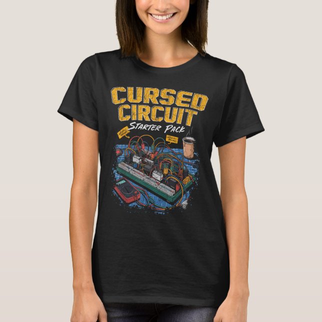 Camiseta Cursed Circuit Starter Pack Funny Electronics Hall (Frente)