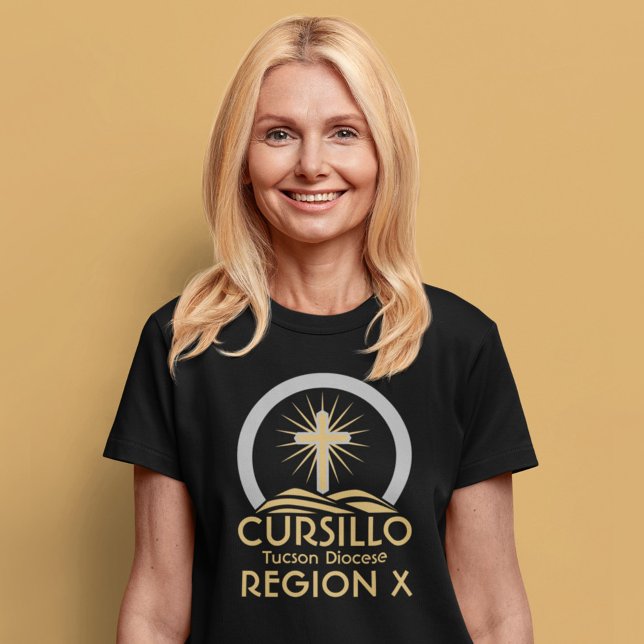 Camiseta Cursillo Radiant Cross na diocese de Hill e região (Criador carregado)