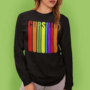 Camiseta Cursillo Texto Alongado Colorido Fé Cristã