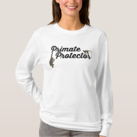 Cursive do protetor do primata longo-sleeved