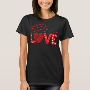 Camiseta Cursive Love Red Heart Dia de os namorados Women G