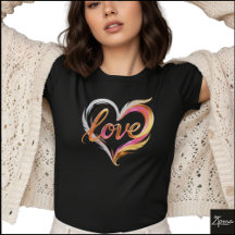 Cursivo Brilhante Corações Abstratos Amor Remoinho