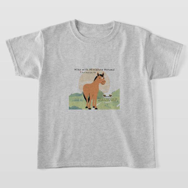 Camiseta Curso Com Cavalos Miniatura (Port Matilda, PA) (Postura )