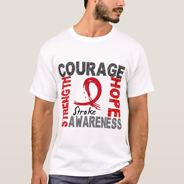 Camiseta Curso da esperança da coragem da força (Frente)