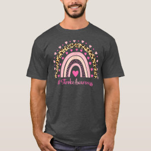 Camiseta Curso de Consciência Cor-de-Rosa Coração Leopardo