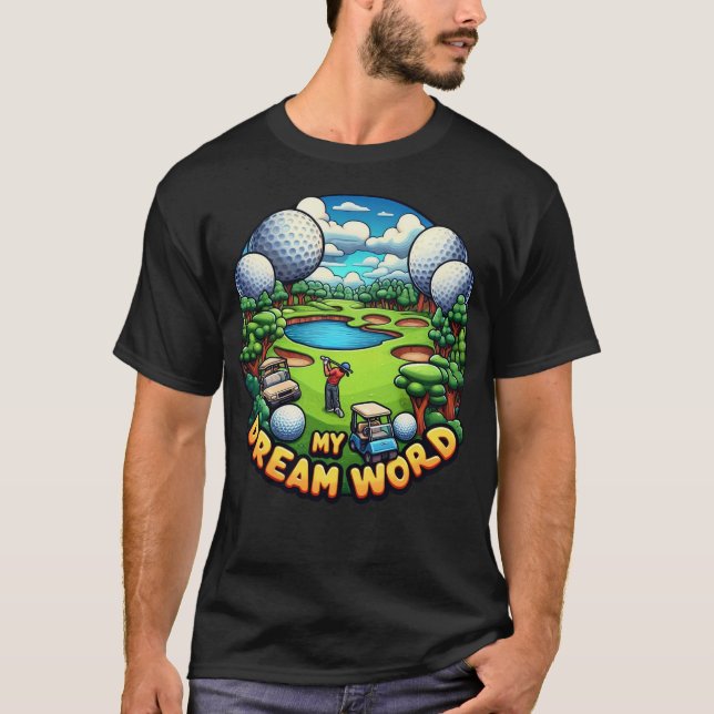 Camiseta Curso de Sonho de Golfe Engraçado (Frente)