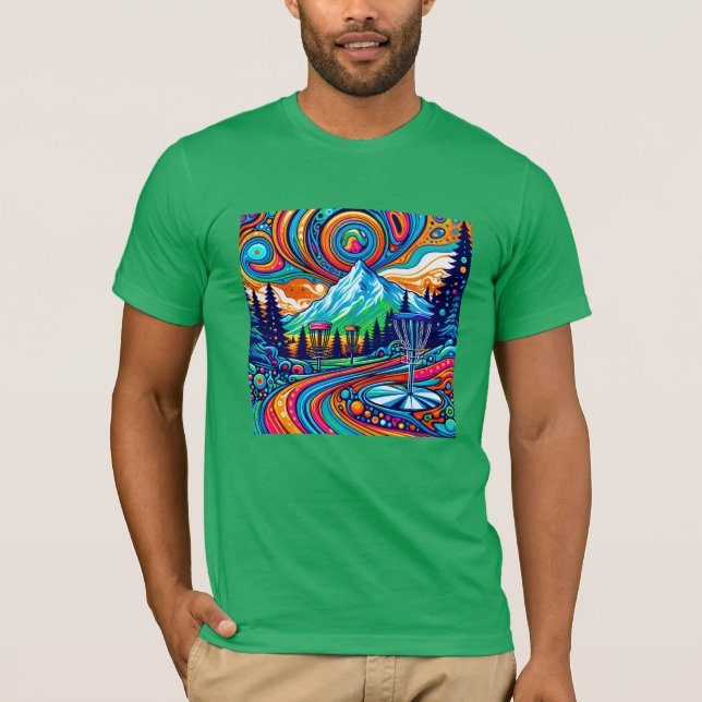 Camiseta Curso Psicodélico de Golfe em Disco (Frente)