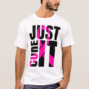 Camiseta Curta a faixa de sensibilização do Cancer de mama