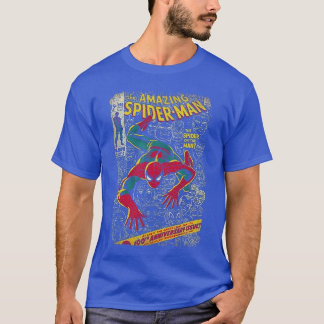 Camiseta curta Marvel SpiderMan Quadrinhos Anivers (Frente)