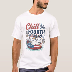 Camiseta Curtir O Quatro Patriótico Pato Vetor Camisa_1