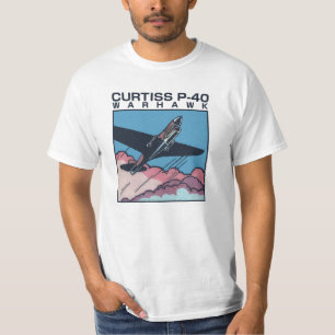 Camiseta Curtiss P-40 Warhawk   WW2 Plane