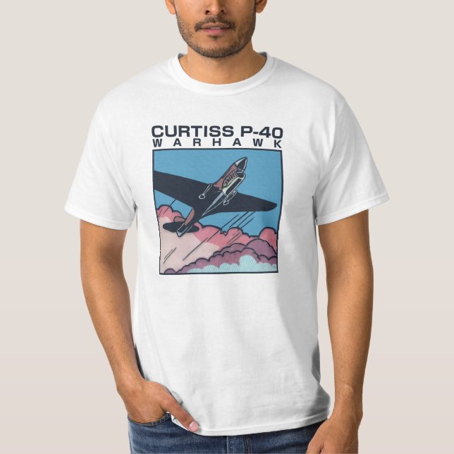 Camiseta Curtiss P-40 Warhawk | WW2 Plane (Frente)