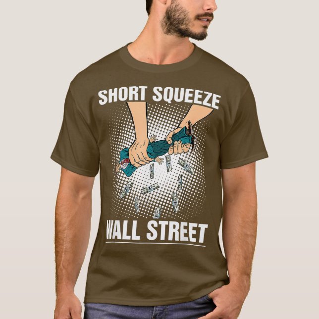 Camiseta Curto aperto Wall Street Funny Stock Broker (Frente)