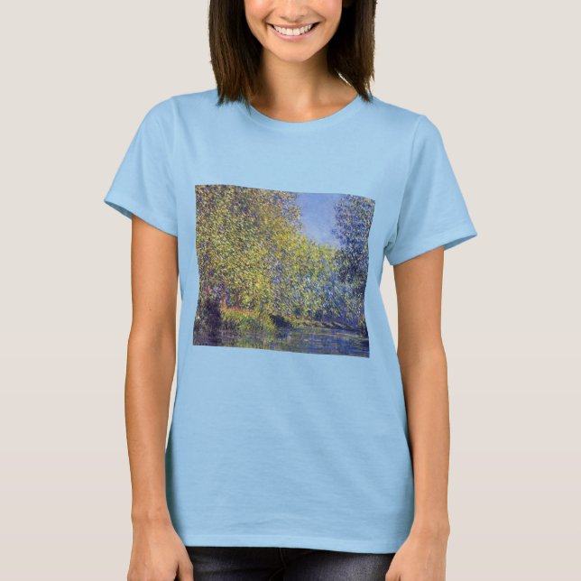 Camiseta Curva no rio Epte perto de Giverny por Claude Mone (Frente)