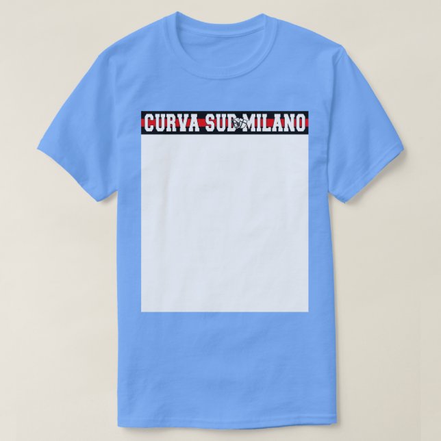 Camiseta curva sud milano 14 (Frente do Design)