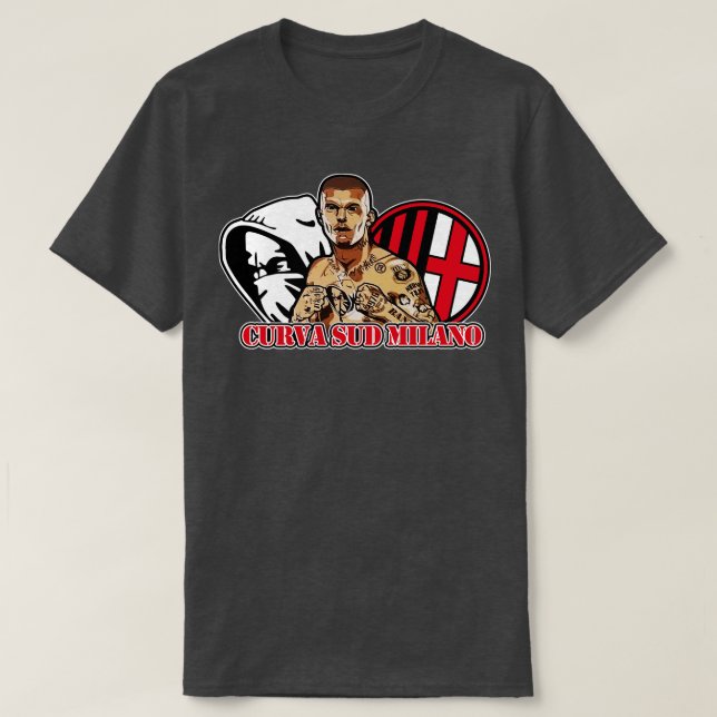 Camiseta Curva sud Milano 9 (Frente do Design)