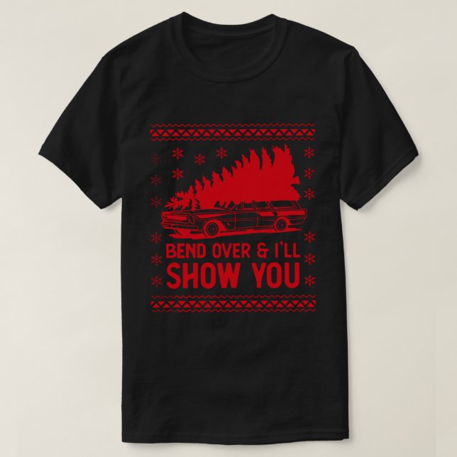 Camiseta curvar-me e vou mostrar-te (Frente do Design)