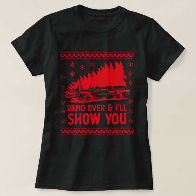 Camiseta curvar-me e vou mostrar-te (Frente do Design)