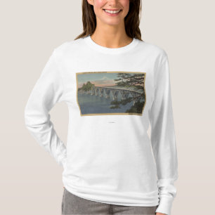 Camiseta Curvatura norte, Oregon - opinião da ponte da ba